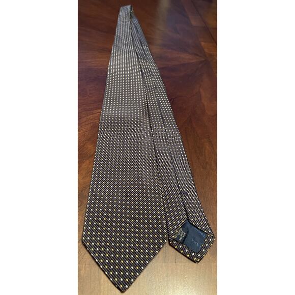 Luciano Barbera Repp 50% Silk 50% Cotton Men’s Neck Tie Made In Italy - Picture 3 of 9